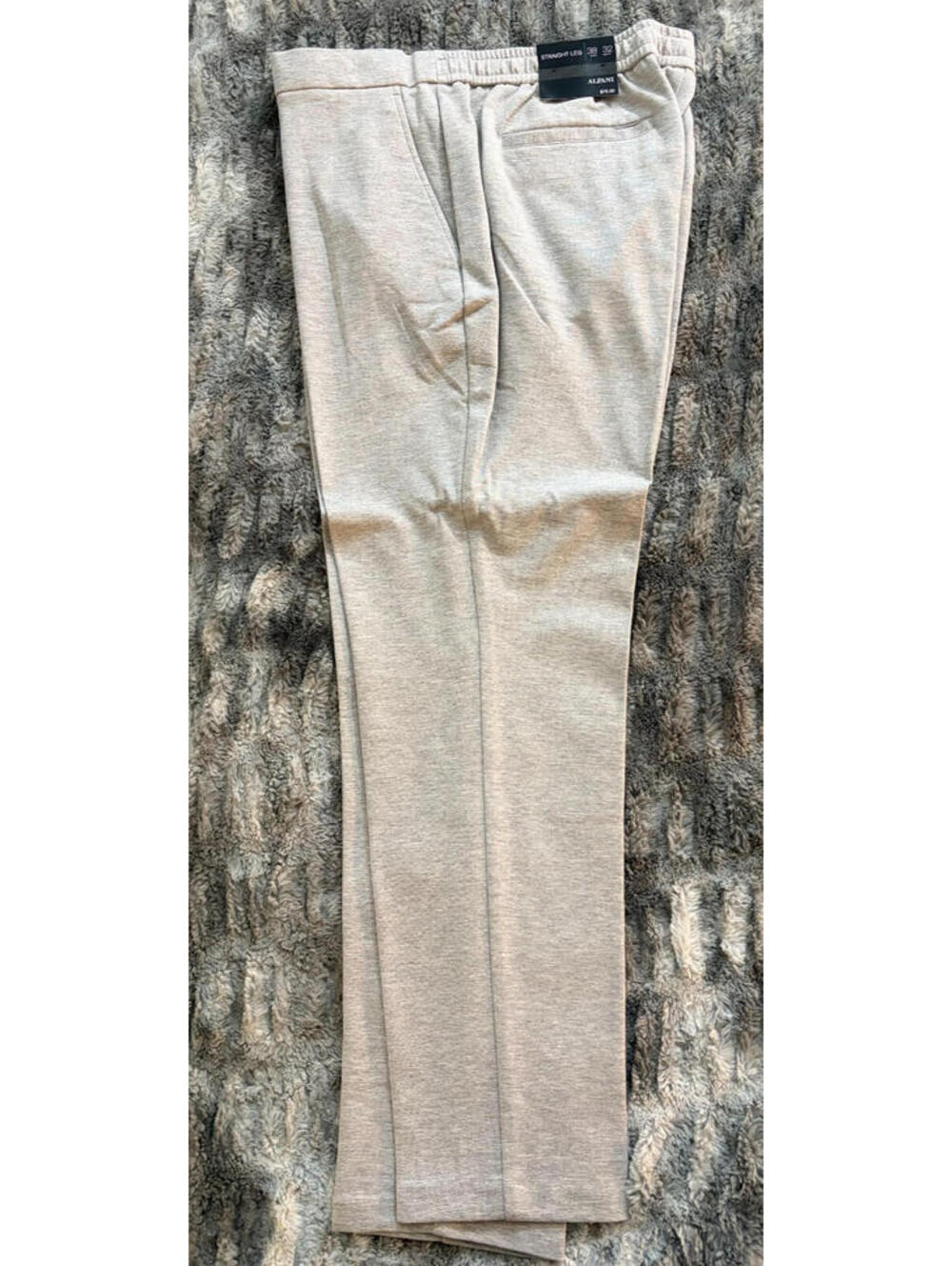 Alfani Men’s Modern Fit Stretch Knit Suit Pants Gray Heather 38x32 NWT